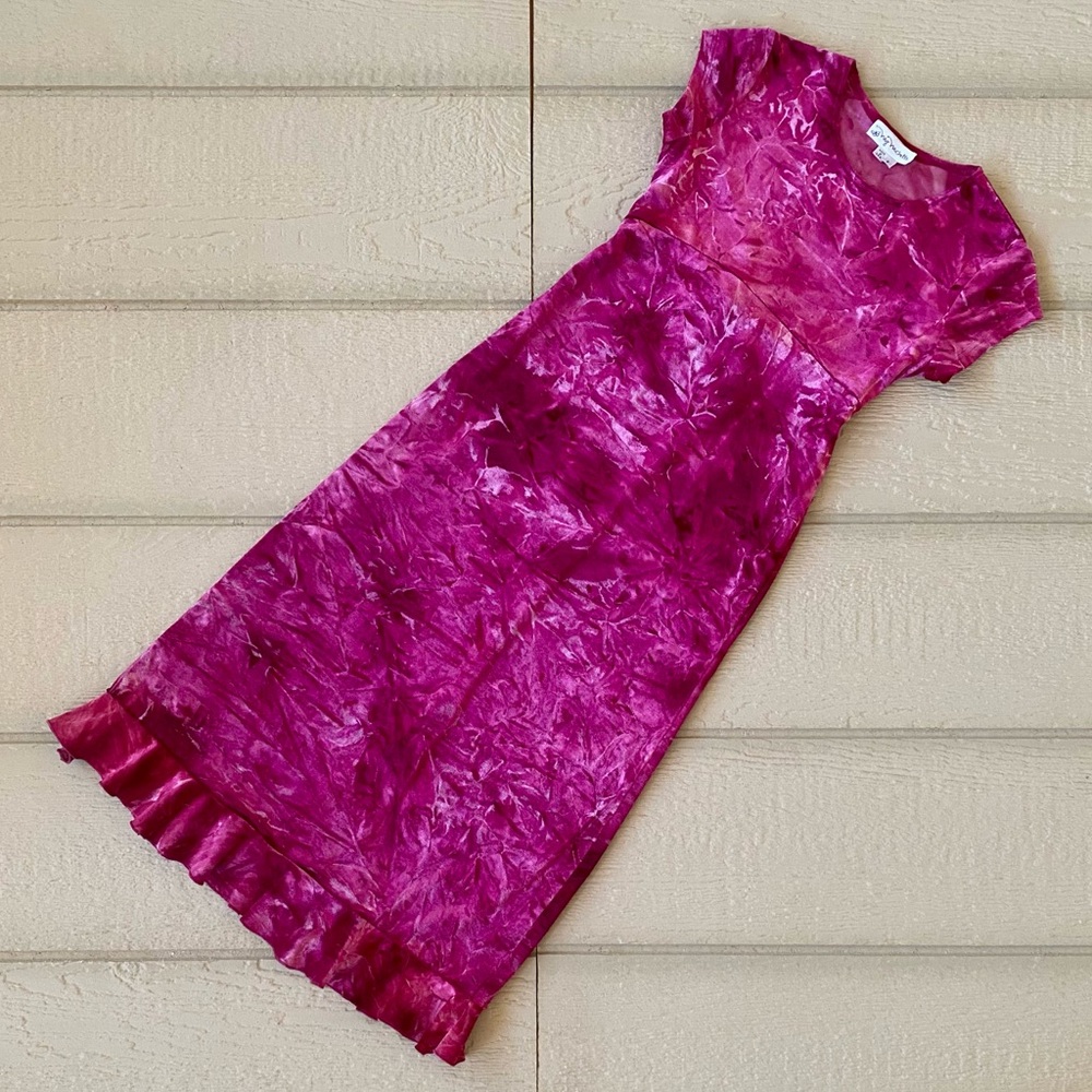 My Michelle Ruffle Bottom Cap Sleeve Dress